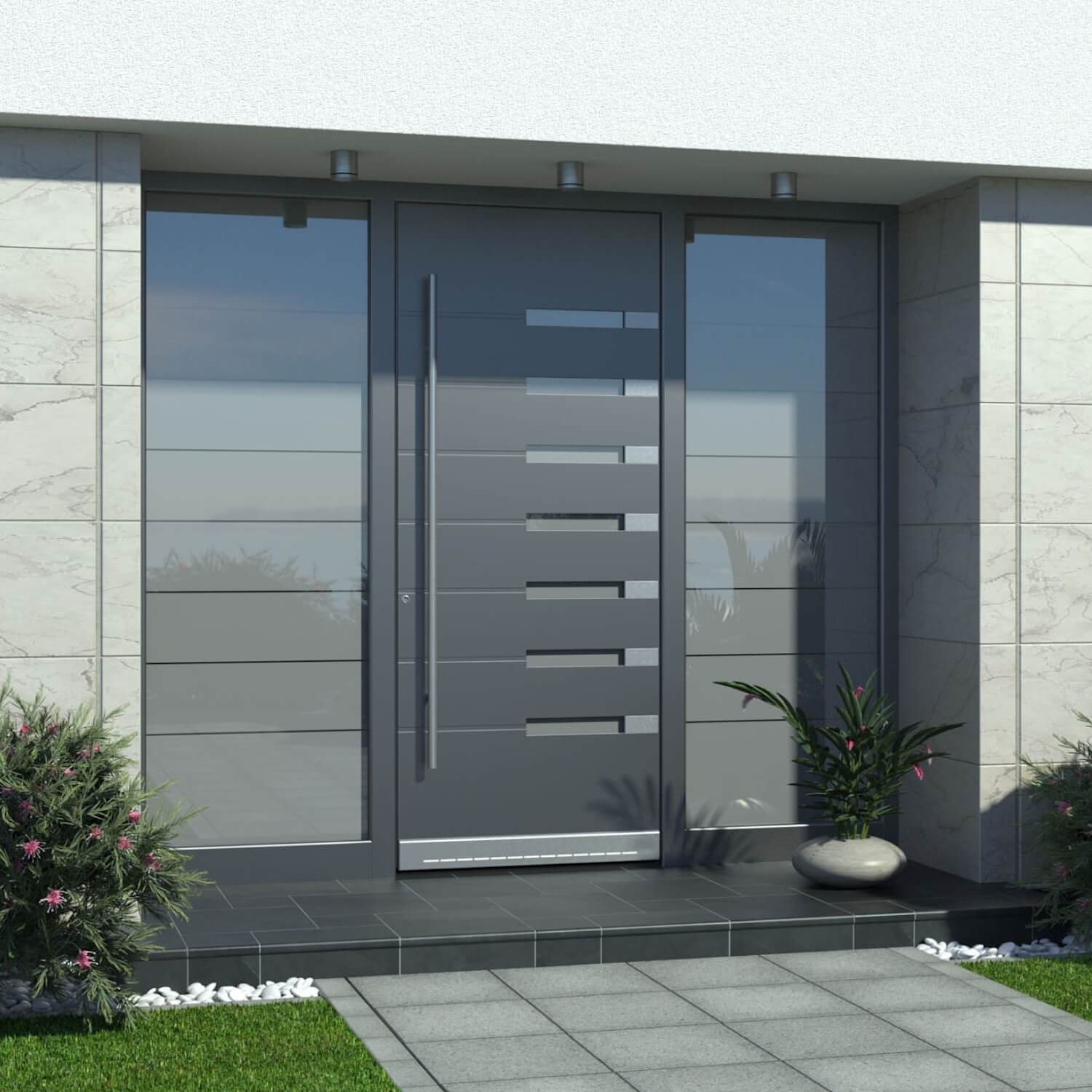 Aluminium Haustür Hohenems Einbausituation