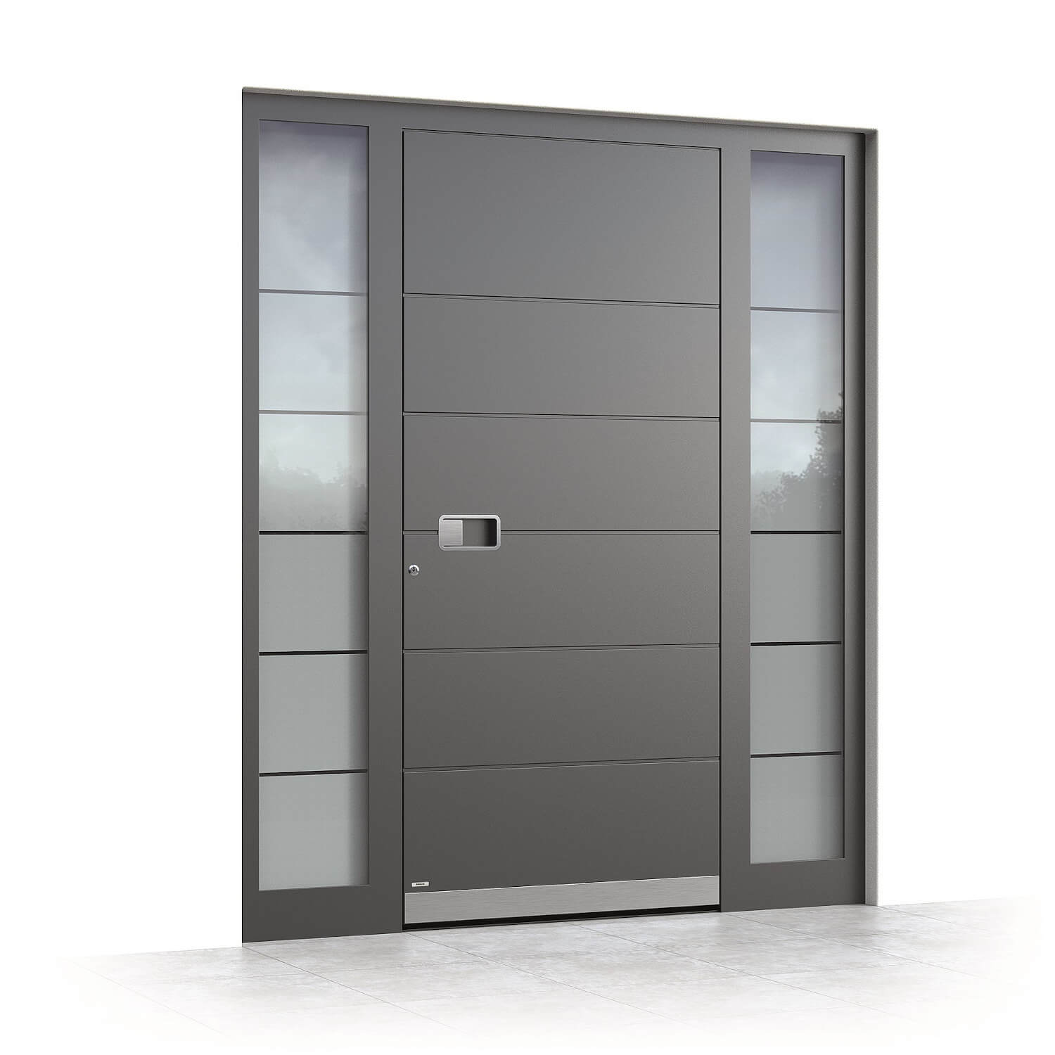Aluminium Haustür Klagenfurt Seitenansicht