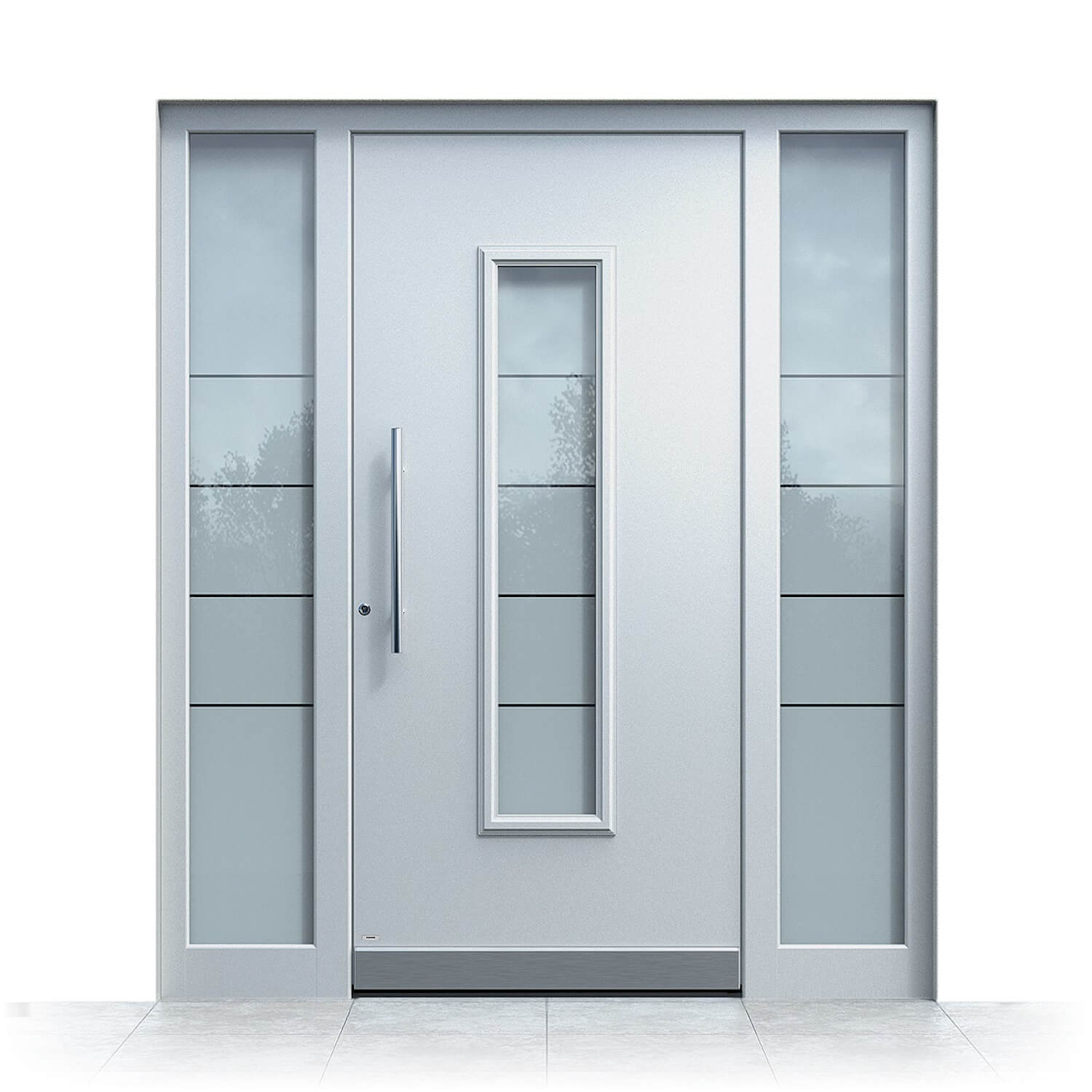 Aluminium Haustür Steyr mit Seitenteilen