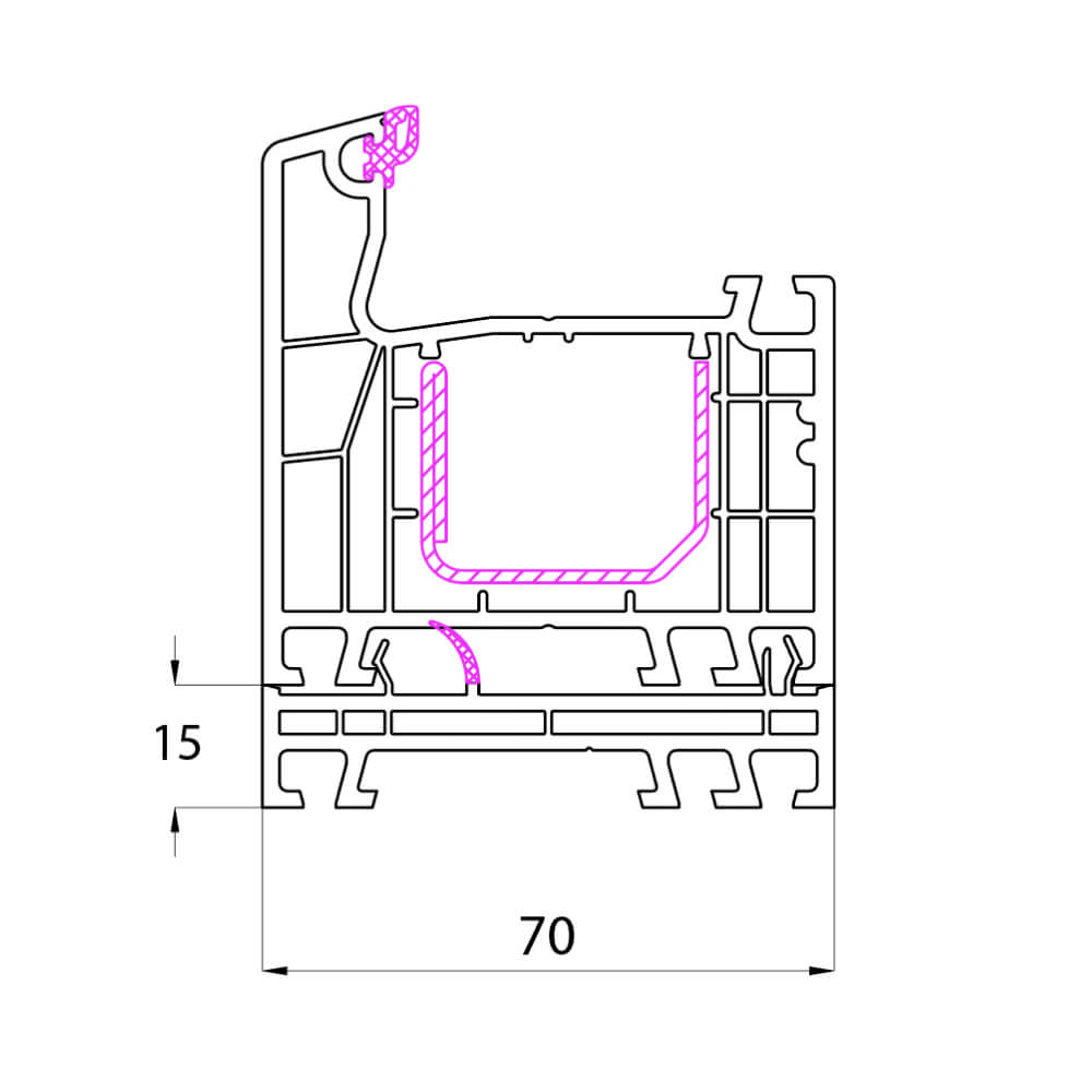 Rahmenverbreiterung 15mm