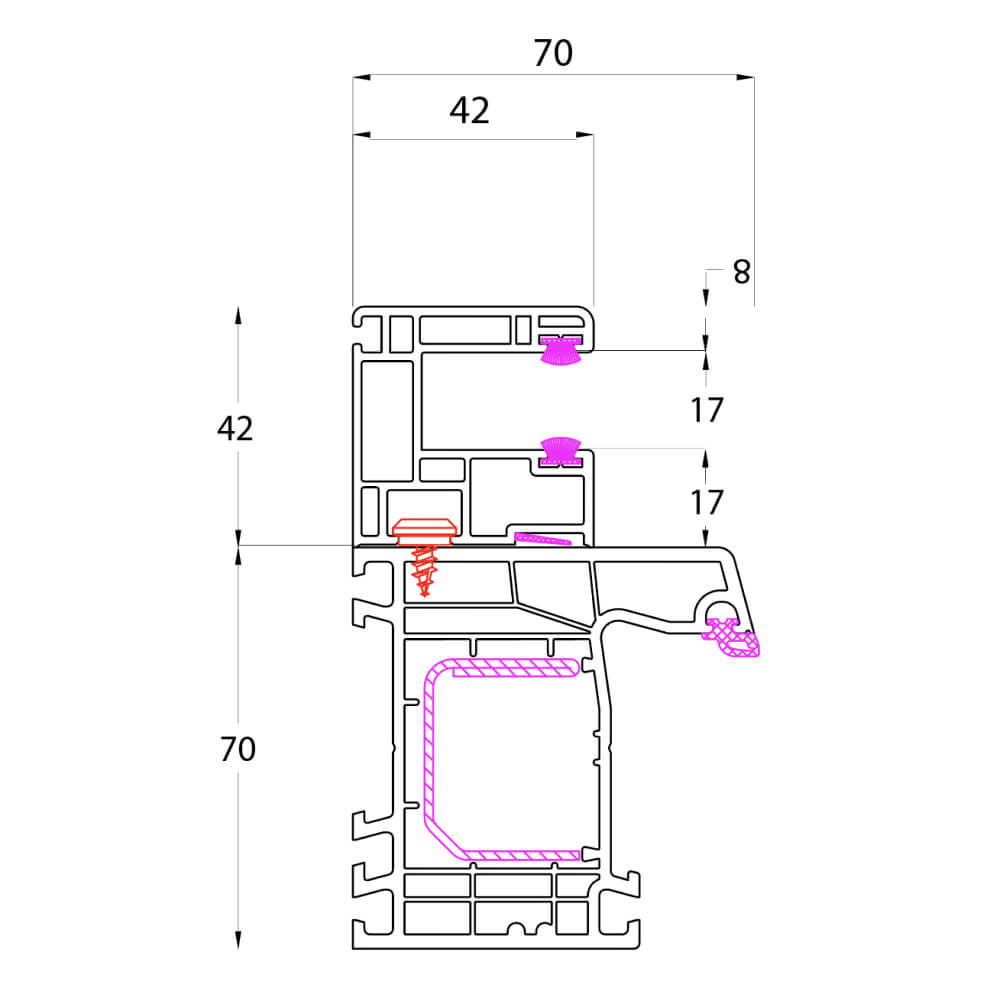 Rollladenführungsschienen Neubau