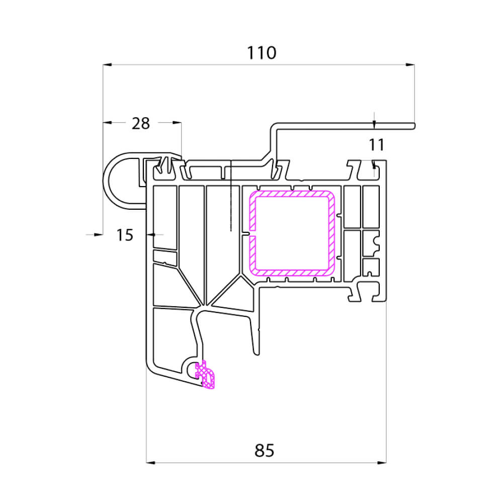 Ideal Design Abrollprofil Rolladendeckelaufnahme Altbau