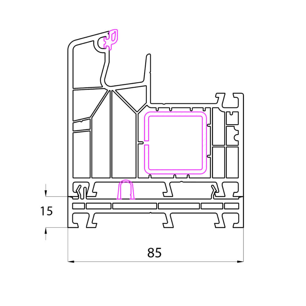 Ideal Design Rahmenverbreiterung 15 mm