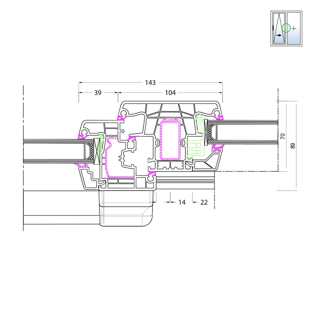 Ideal 4000 - Pfostendetail