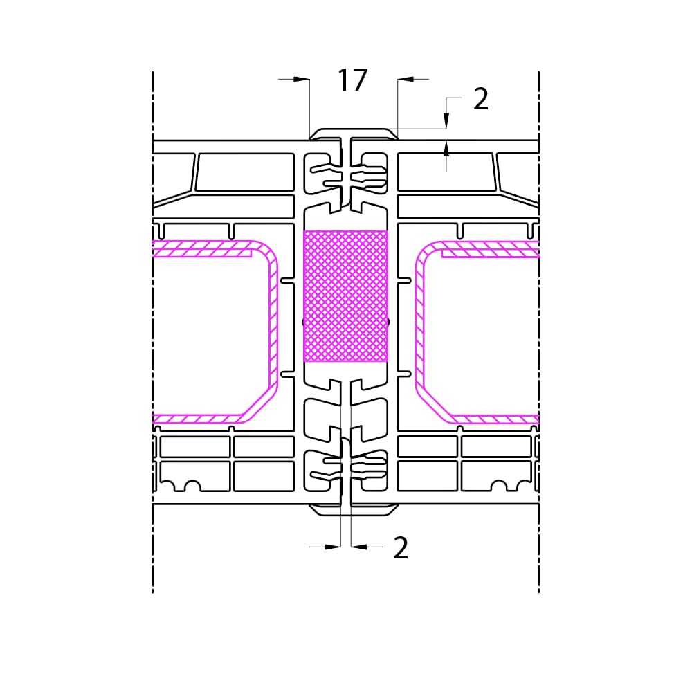 Ideal 4000 - Koppelleiste einteilig 70mm