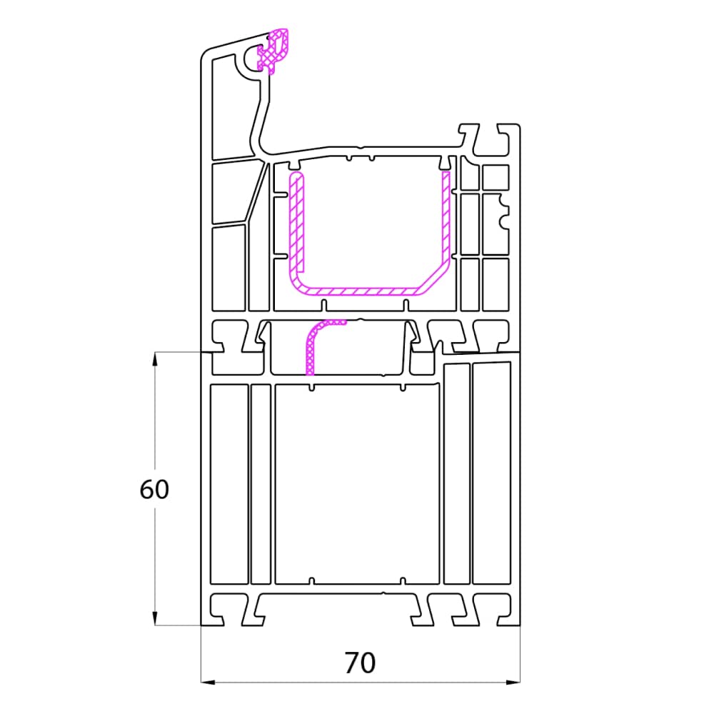 Ideal 4000 - Rahmenverbreiterung 60mm