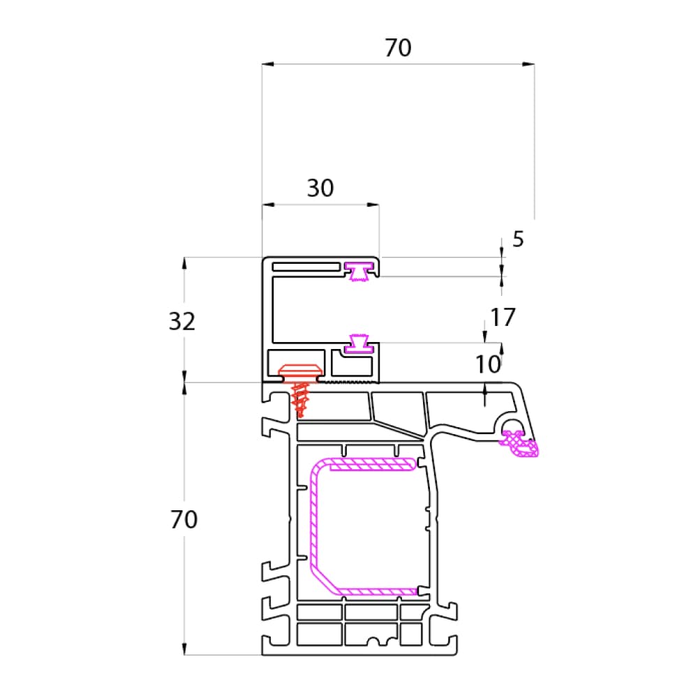 Ideal 4000 - Rollladenführungsschiene Altbau