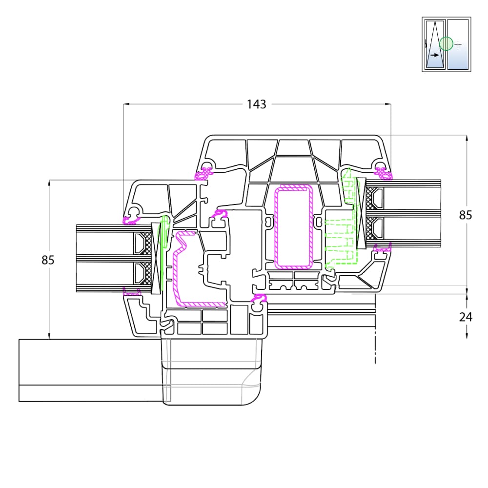 Ideal 8000 - Pfostendetail