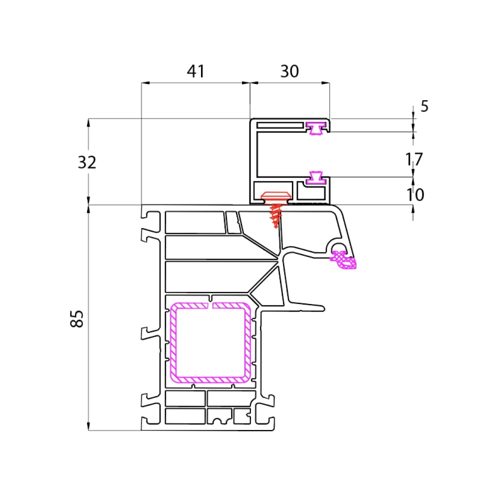 Ideal 8000 - Rolladenführungsschienen Altbau eingerückt