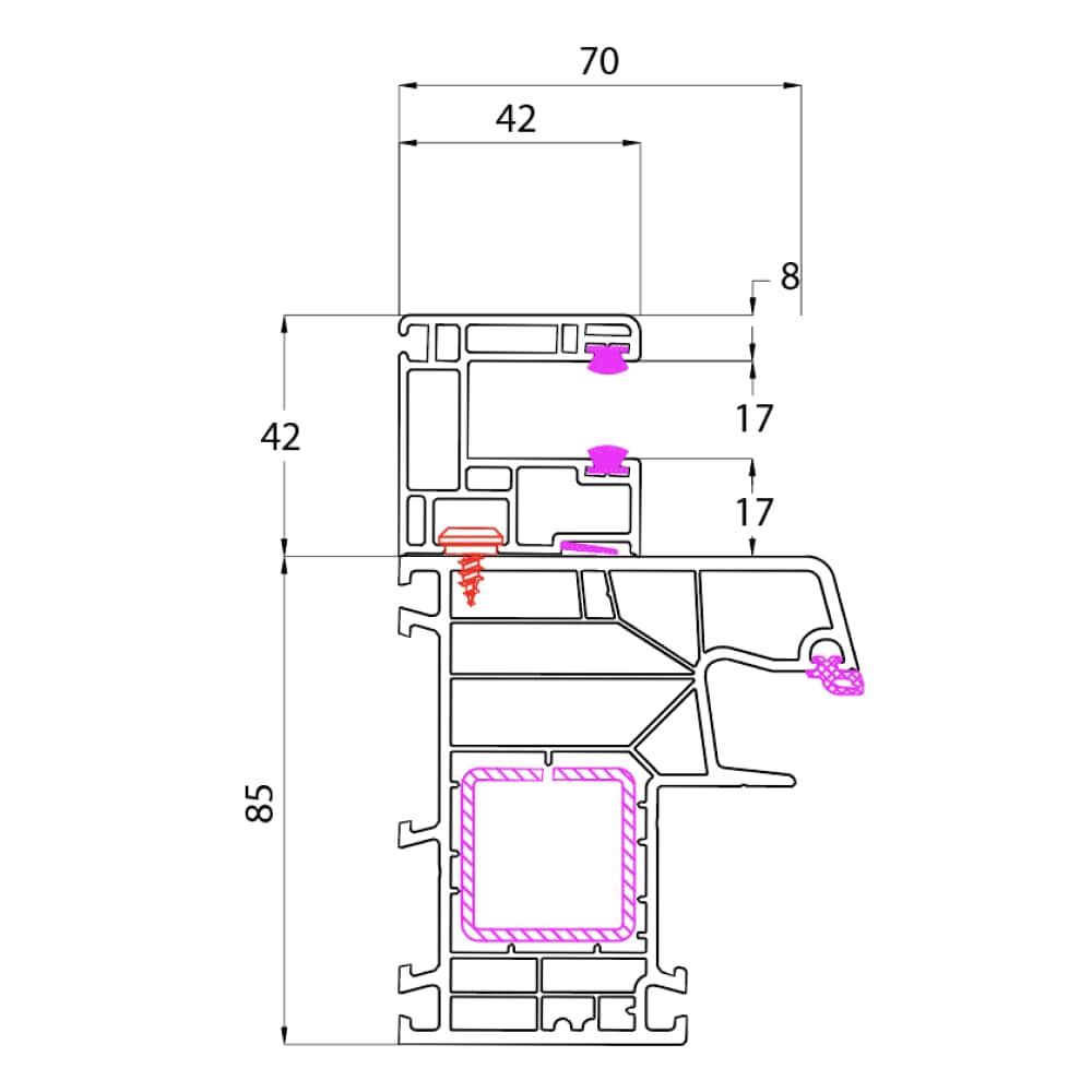 Ideal 8000 - Rolladenführungsschienen Neubau