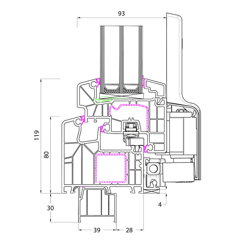 Ideal Design Fensterbankanschlussprofil Neubau 30 mm
