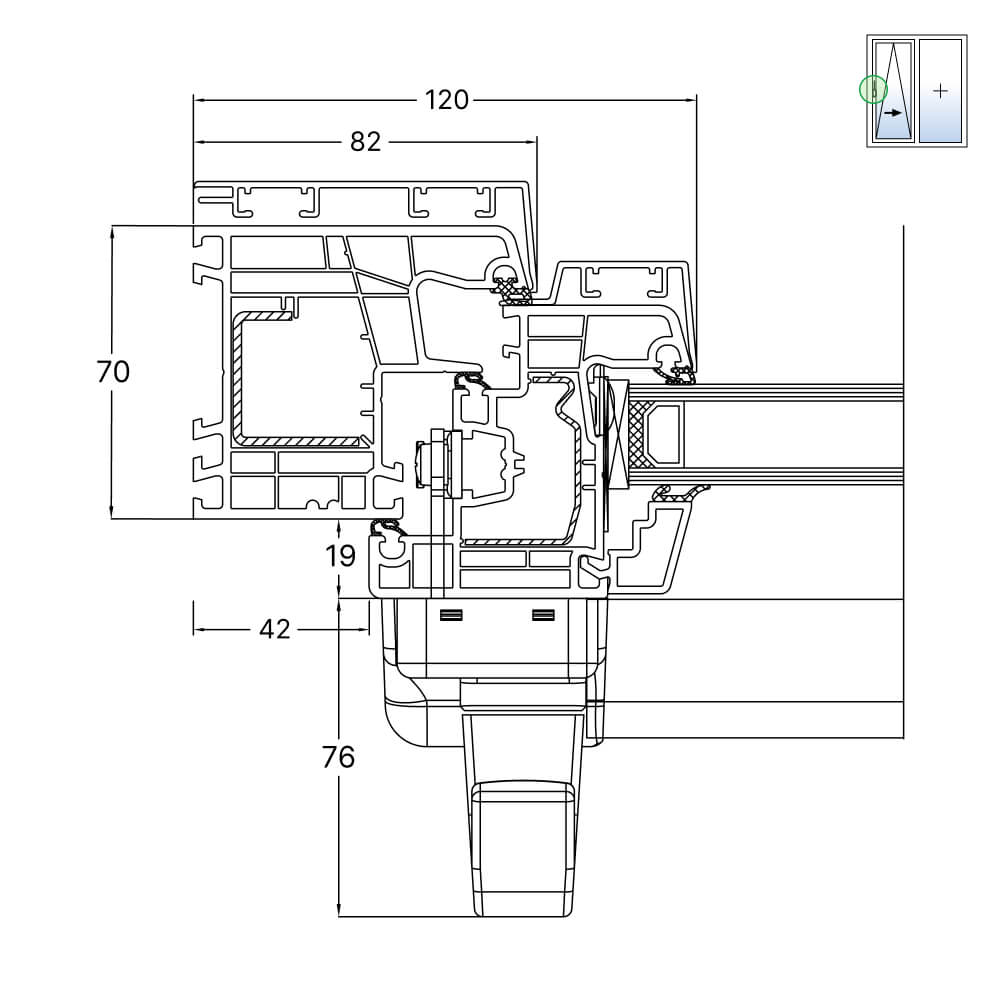 TwinSet 5000 - Detail Griffseite