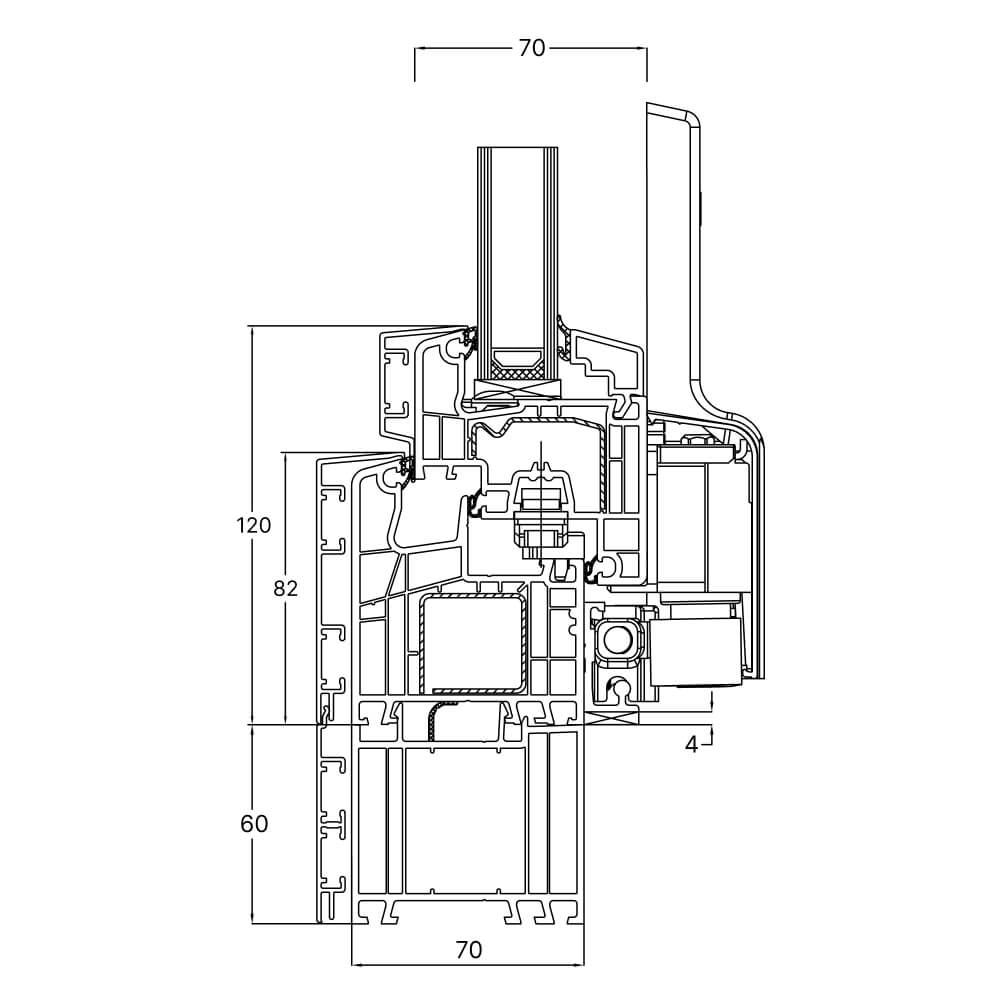 TwinSet 5000 - Rahmenverbreiterung 60 mm Aluschale