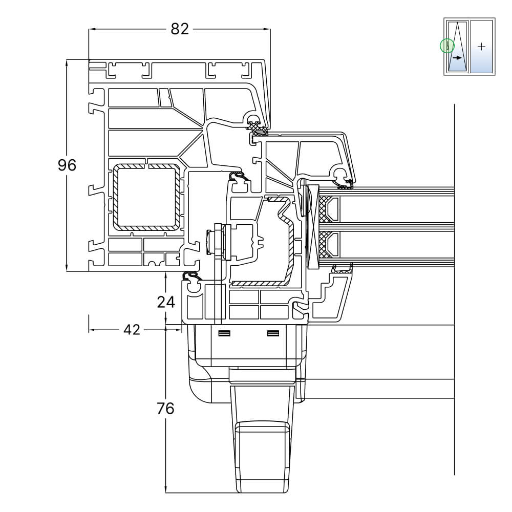 TwinSet 8000 - Detail Griffseite