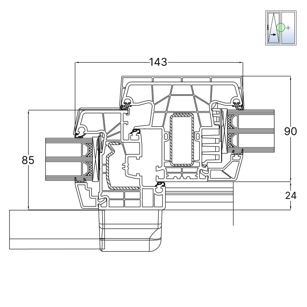 TwinSet 8000 - Pfostendetail