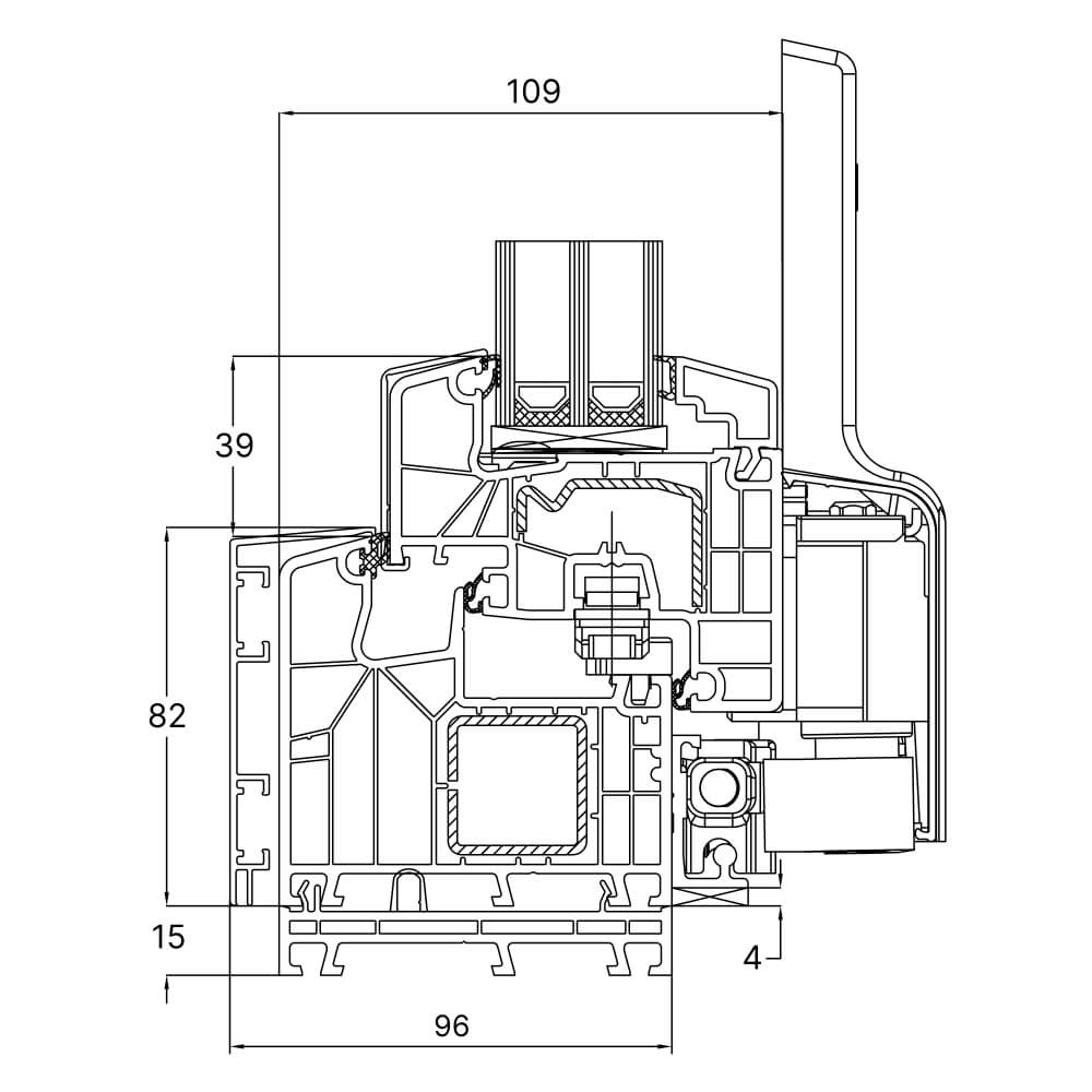 TwinSet 8000 - Rahmenverbreiterung 15 mm 