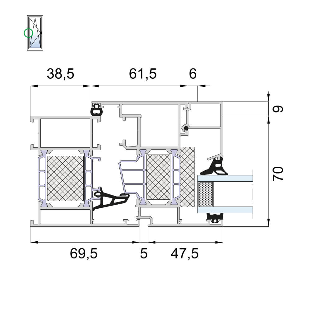 MB-79 SI: Rahmen mit Flügel