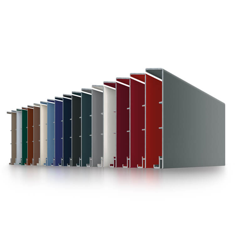 Farben für die Außenschale des Kunststoff-Aluminium Profils