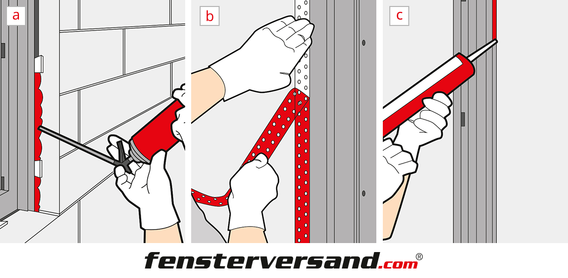 Fenster abdichten mit Montageschaum und Dichtband