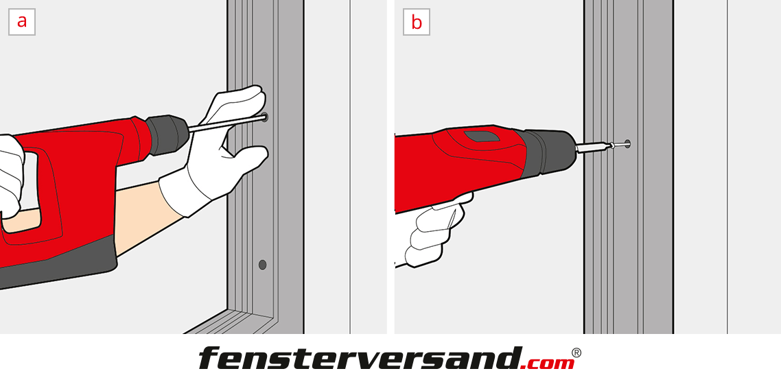 Fensterrahmen mit der Wand verschrauben