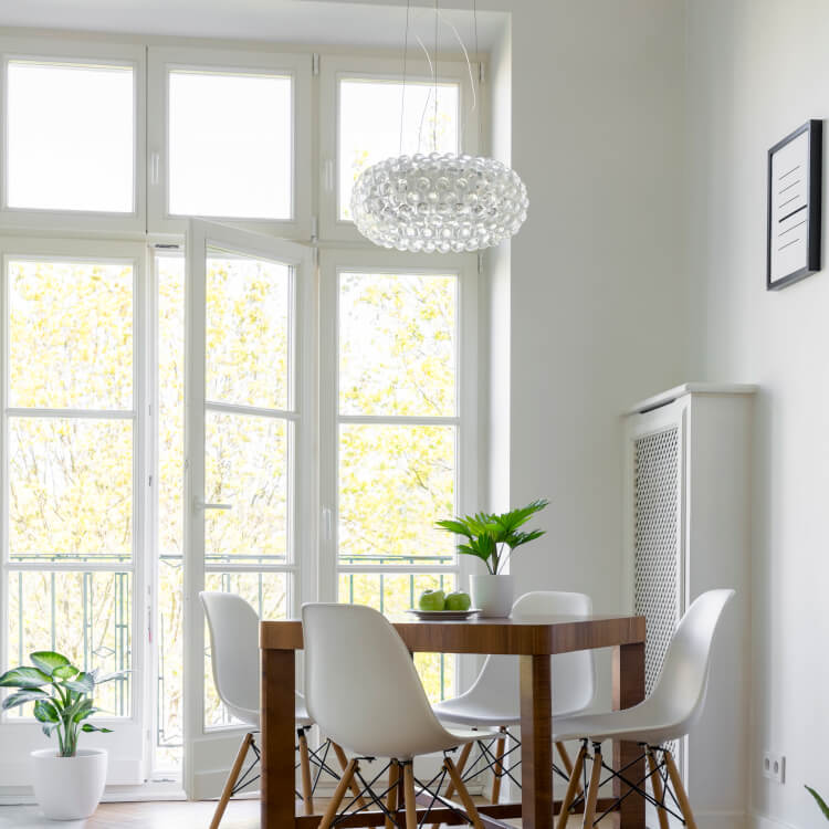 Balkontür Fenster Kombination mit Sprossen
