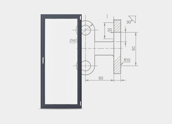 Balkontür Detailzeichnungen