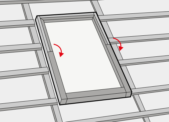 Dachfenster einstellen