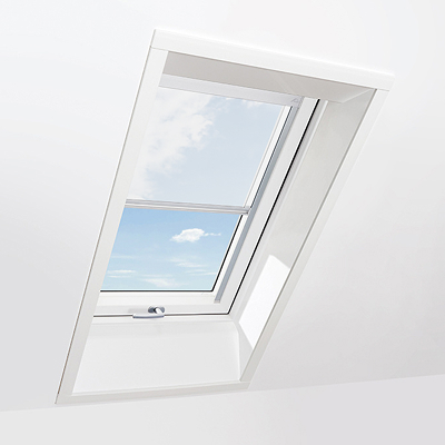 Transparenter Innenrollo in Weiß