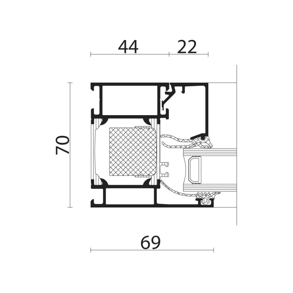 AWS 70.HI: Festverglasung