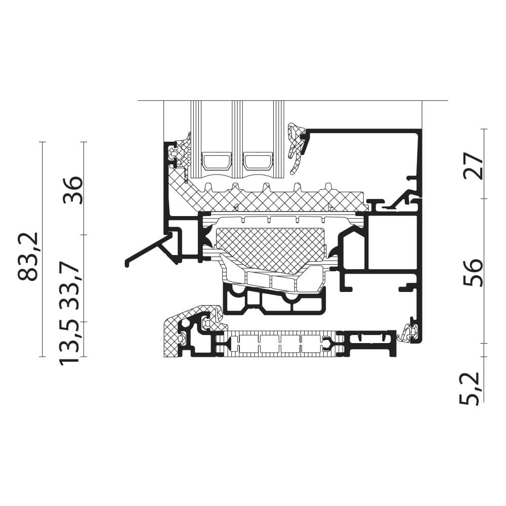 AWS 90.SI+: Barrierefreie Schwelle