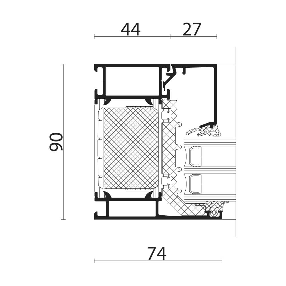 AWS 90.SI+: Festverglasung