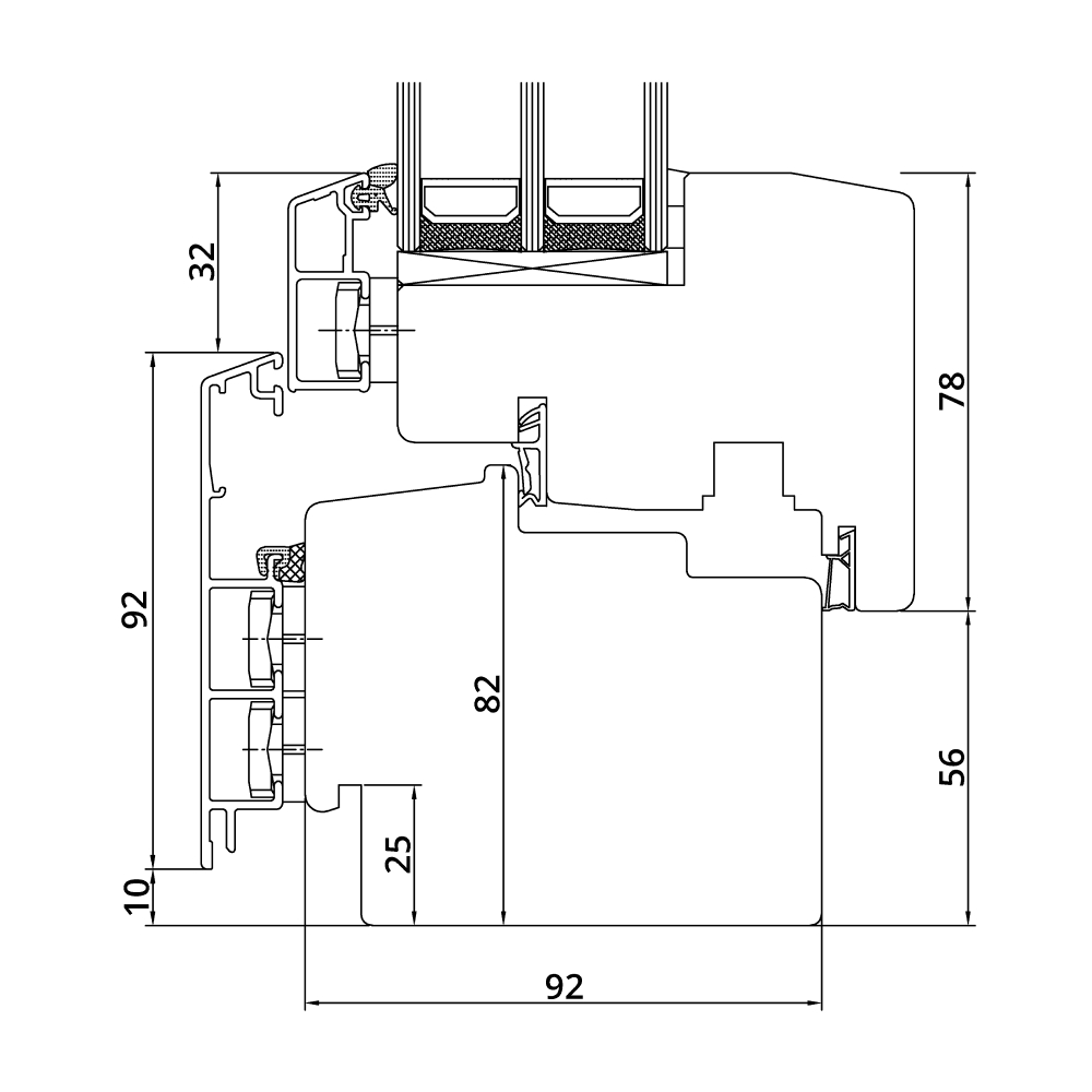 IDEALU Classicline IV 92 - Profilschnitt