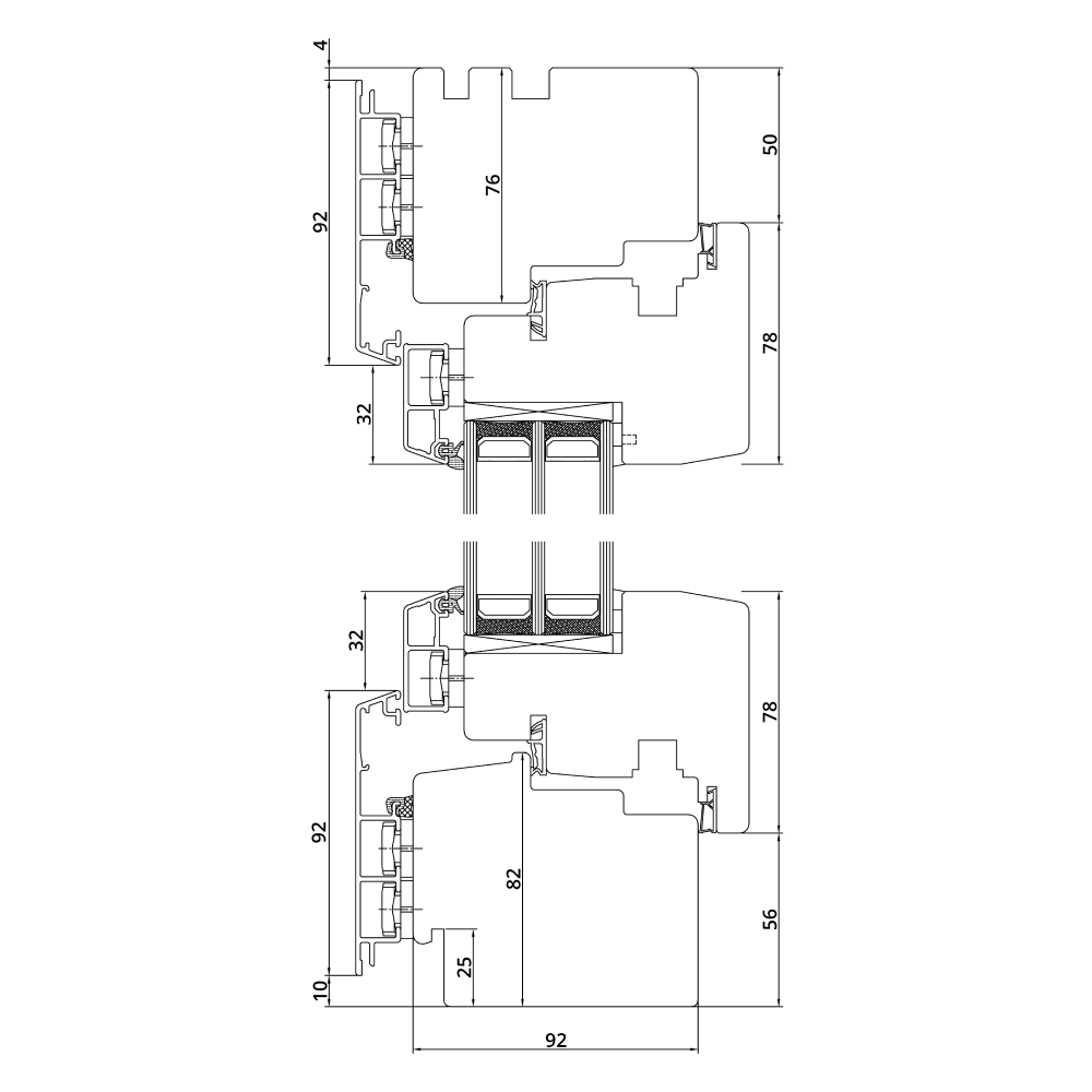 Idealu Classicline IV 92 Profilschnitt