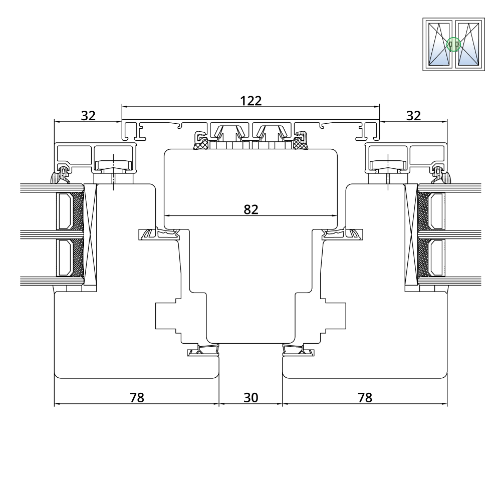 Idealu Design IV 92 Pfosten