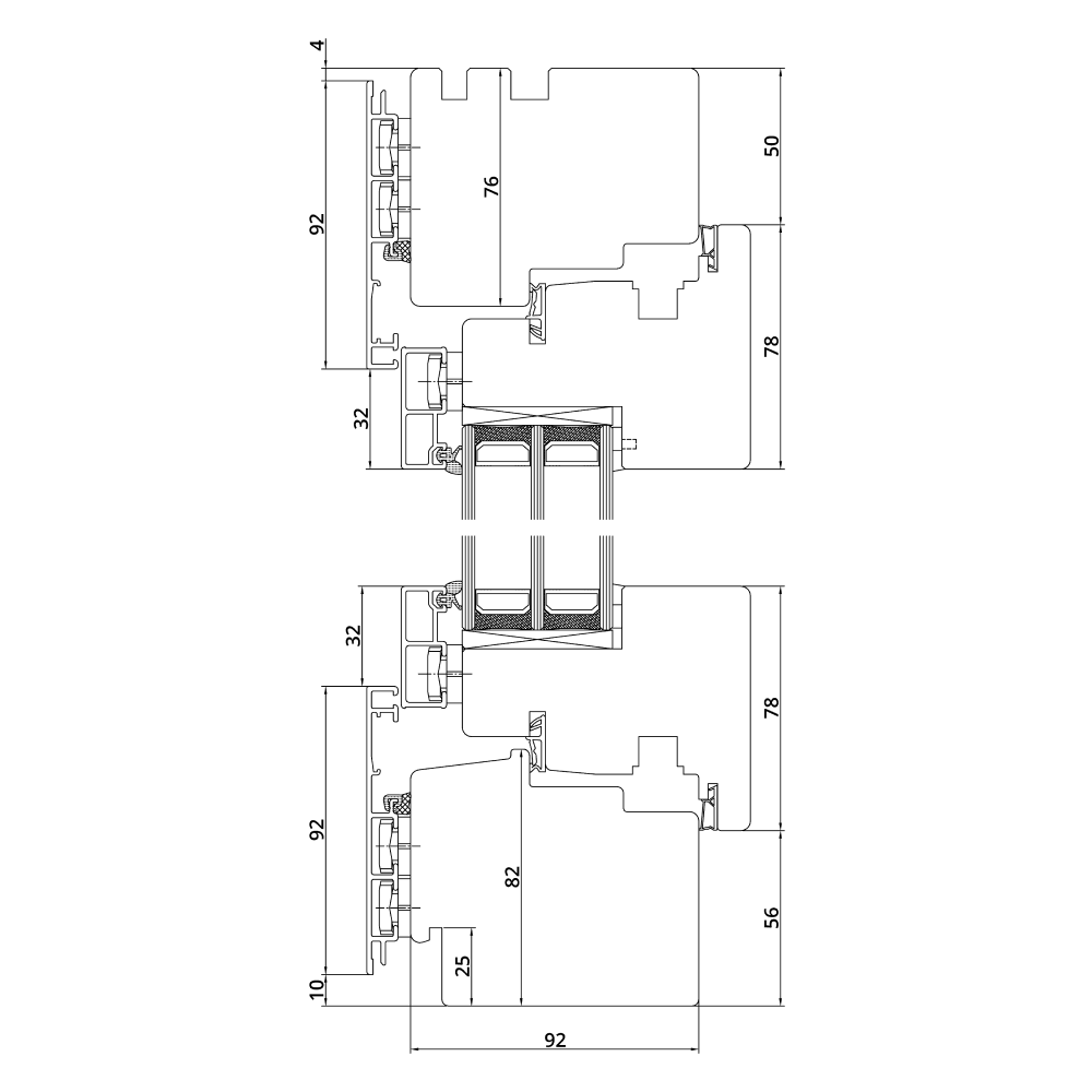 Idealu Design IV 92 Profilschnitt