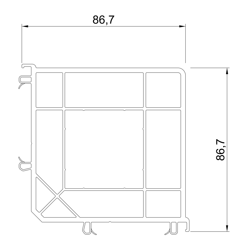 76 MD Fenster & Balkontür Eckkopplung 90 Grad 76 MD Fenster & Balkontür Eckkopplung 90 Grad