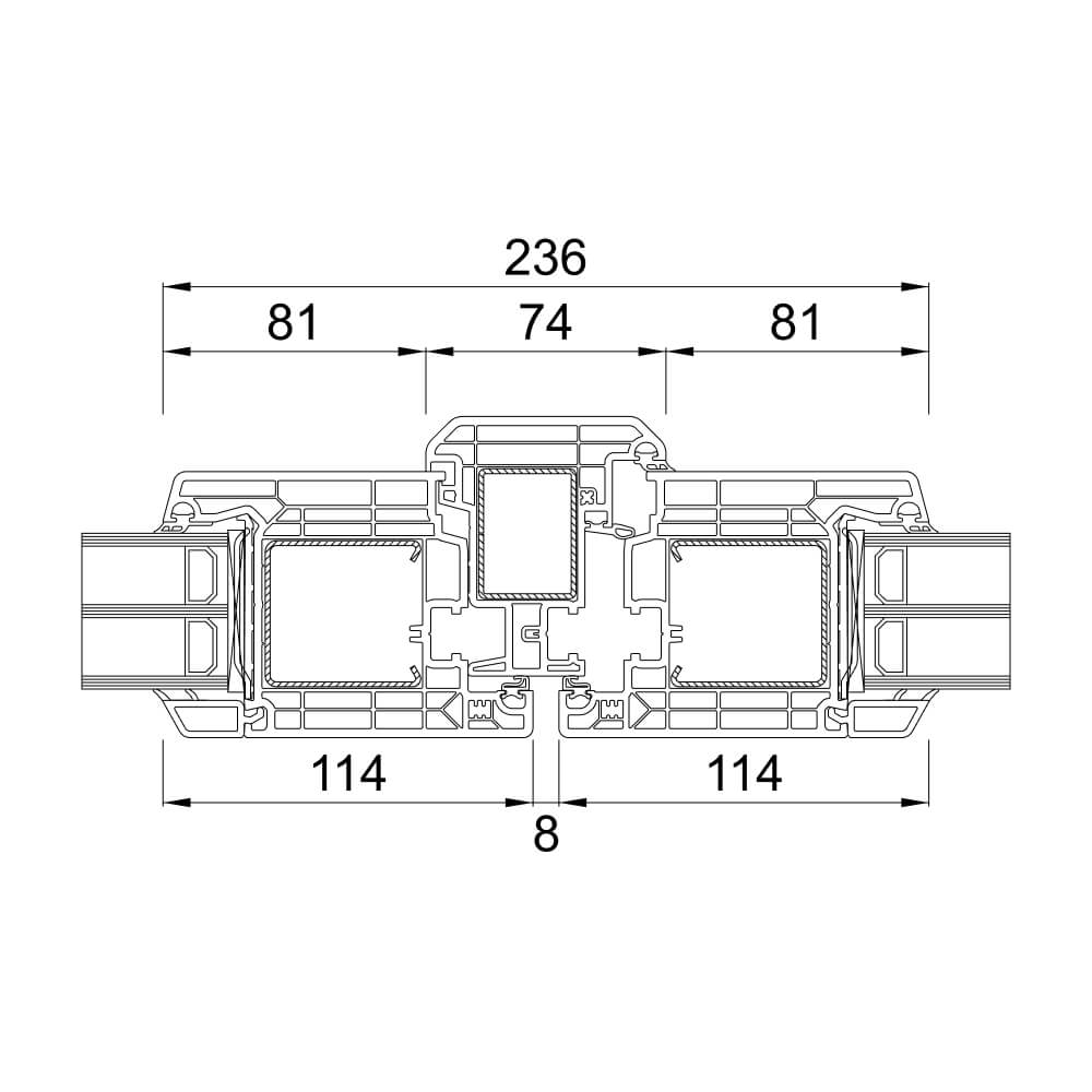 82 MD Fenster & Balkontür mit Stulp 82 MD Fenster & Balkontür mit Stulp
