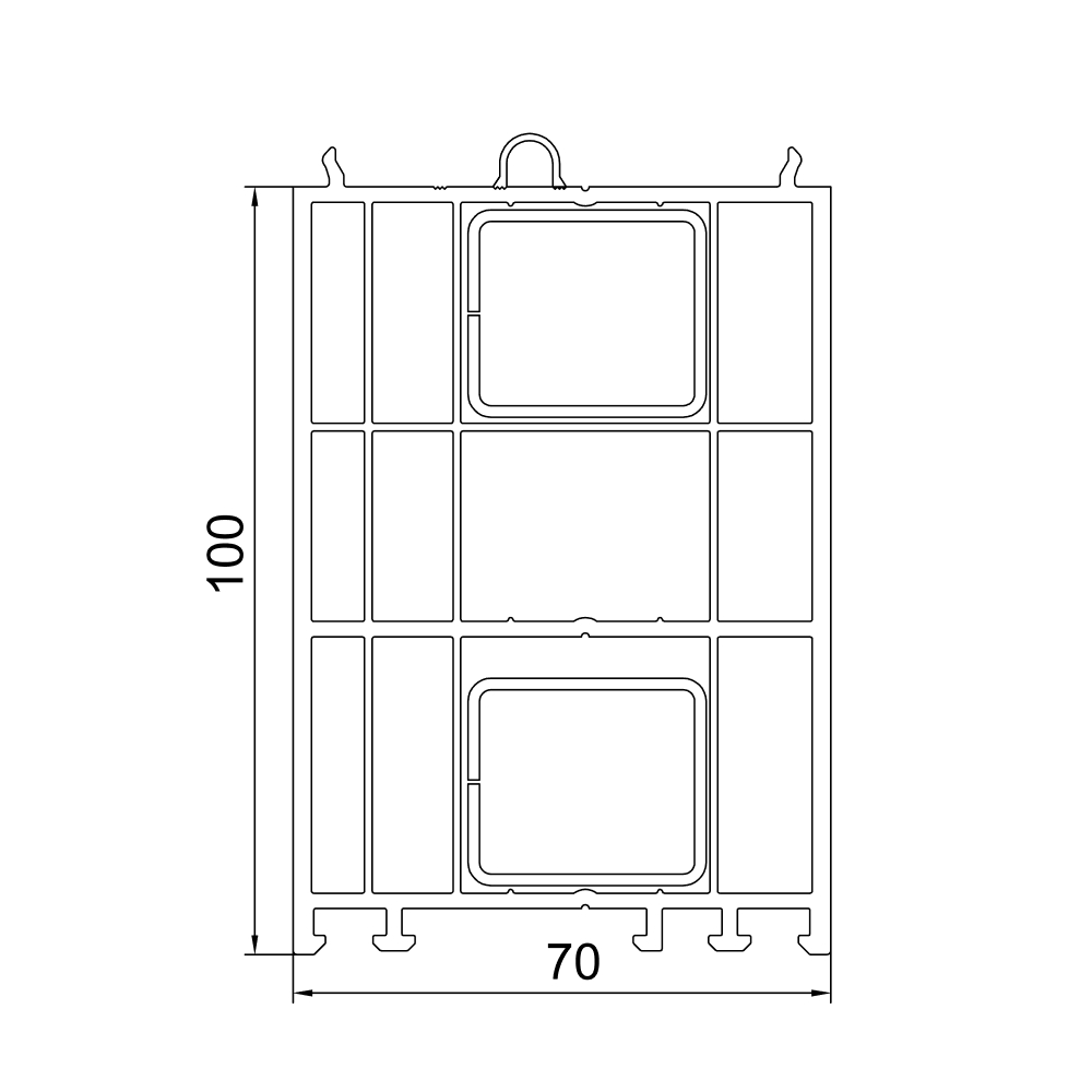 WinDowSys 70 Rahmenverbreiterung 100 mm WinDowSys 70 Rahmenverbreiterung 100 mm