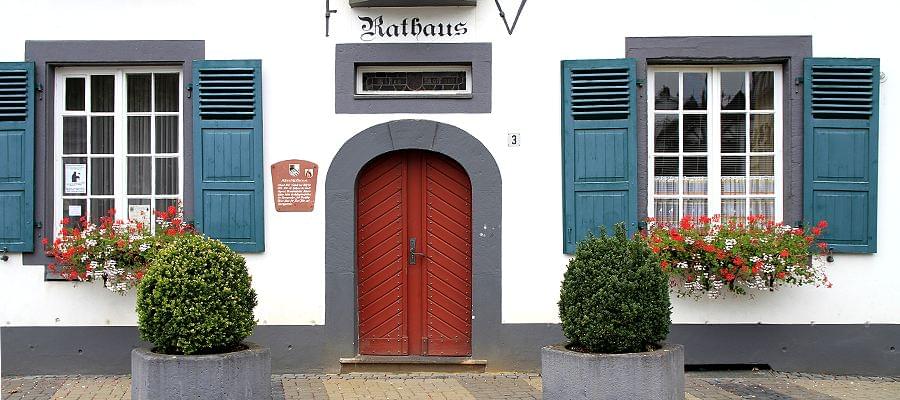 Klappbare Fensterladen in Blau