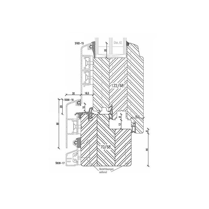 Holz-Aluminium Balkontüre mit Türgetriebe