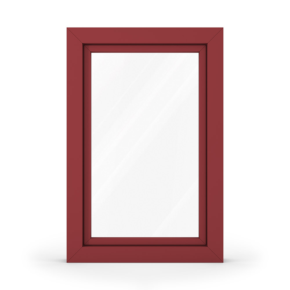Fenster Rubinrot