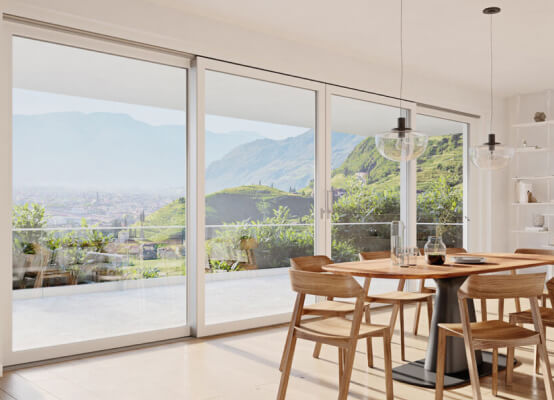 VEKA Schiebetür in Weiß VEKA Schiebetür in Weiß