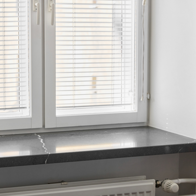 Fensterbank Kalkstein Einbausituation