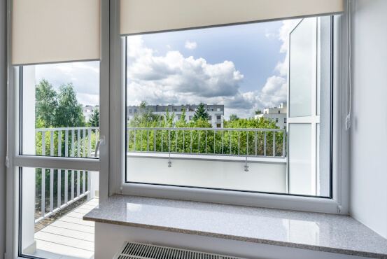 Innenfensterbank Einbausituation Wohnzimmer