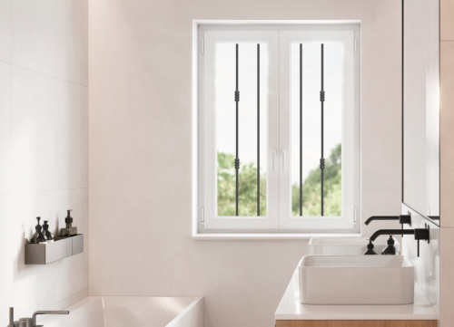 Fenstergitter im Badezimmer Fenstergitter im Badezimmer