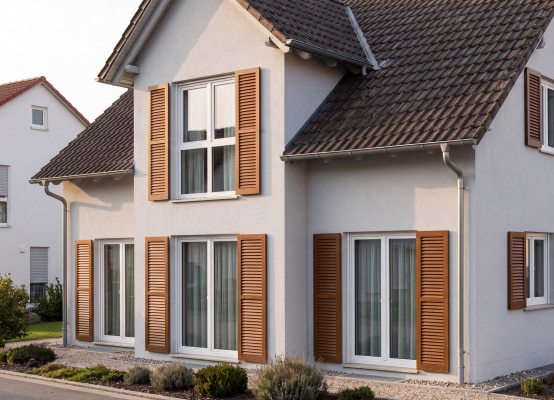Fensterläden mit Holzoptik Fensterläden mit Holzoptik