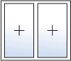 Fenster zweiflügelig festverglast