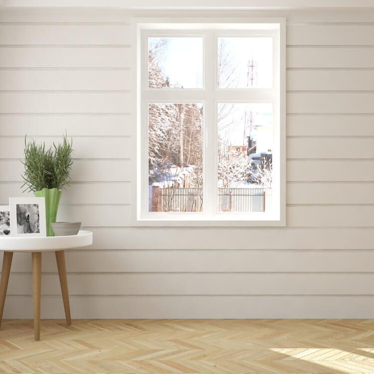 Kunststofffenster Holzoptik in Weiß