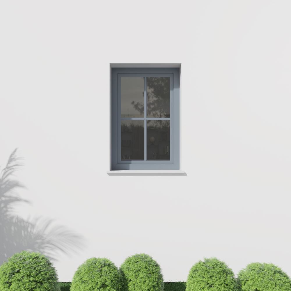 Sprossenfenster Grau