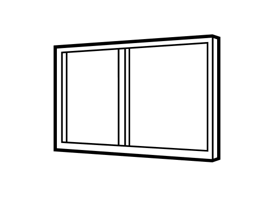 Zweiflügelige Fenster